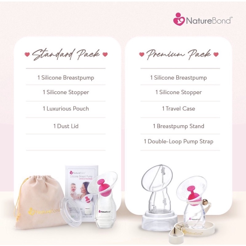 naturebond silicone breastpump - standard pack