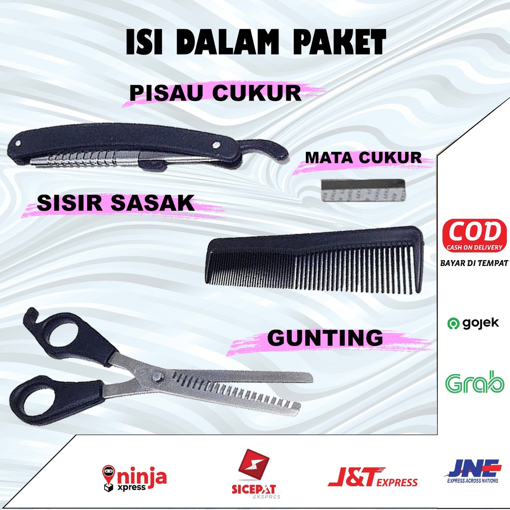 Set Alat Gunting Potong Rambut Salon Barbershop Profesional Cukur Pangkas Sasak