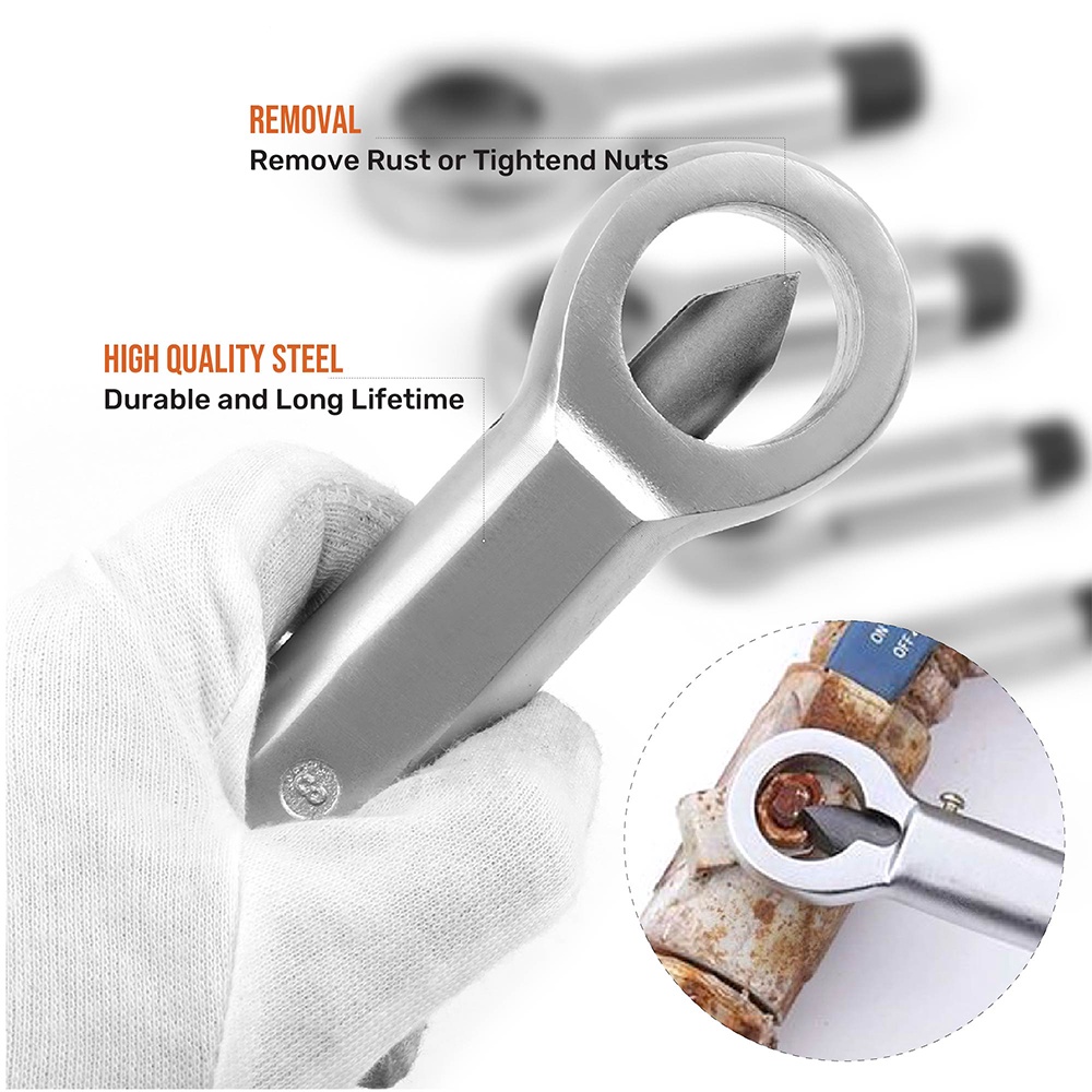 4 Pcs 9-27 Mm Rusty Nut Splitter Rusak Baut Mur Extractor Set Sekrup Pemisah Remover Alat Pemotong Sekrup Breaker Set