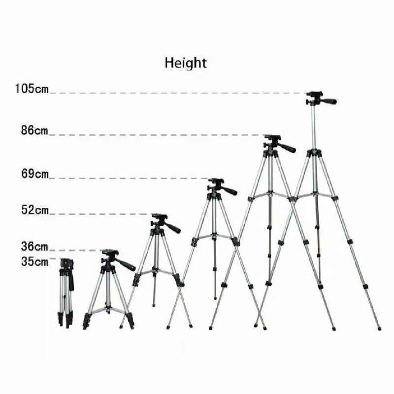 Tripod Hp / Tripod Kamera 1 meter / Tripod Handphone Free Holder U