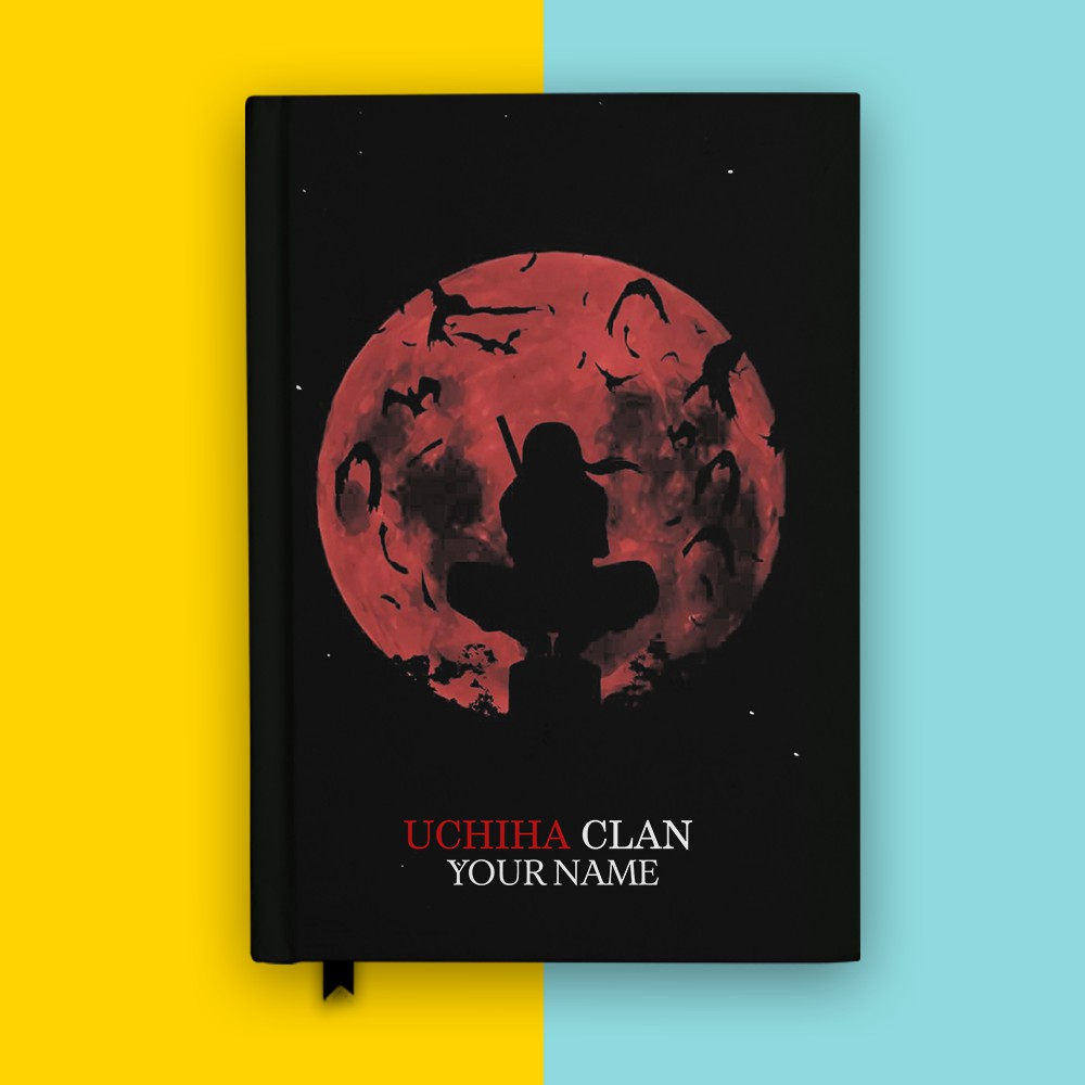 

Notebook Uchiha Clan Itachi Anime Cosplay Buku Tulis Hardcover Jurnal Custom Nama