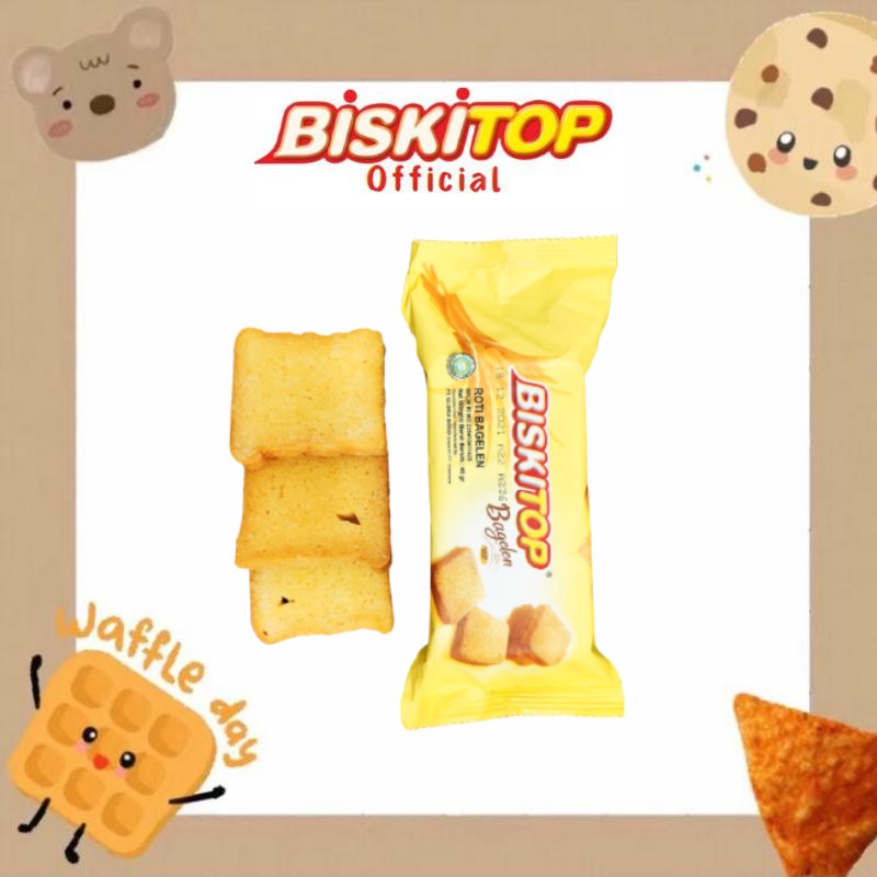 

BISKITOP OFFICIAL - BAGELEN (46 Gram) Biskuit Renyah Rasa Manis Lezat Murah Enak