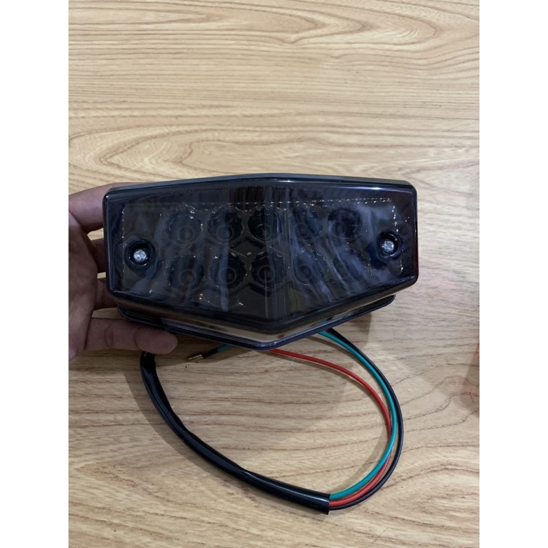 LAMPU BELAKANG STOP LAMP RX KING LED-smoke hitam riben