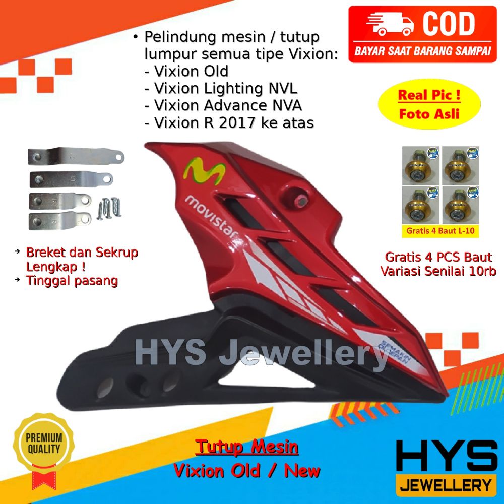 [Cod] Tutup Mesin Vixion New & Old - Cover Engine Lumpur Transformer Vixion Nvl 2013 2014 Nva 2015