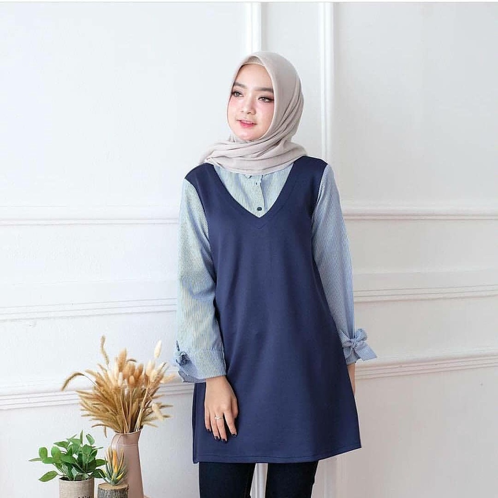 Celina Blouse Atasan Big Size Ukuran Size S M L XL 2XL 3XL 4XL XXL XXXL  XXXXL 2L 3L 4L 5L  Atasan Blouse Wanita Jumbo Atasan Big Size Kemeja Kerja Korea Over Size