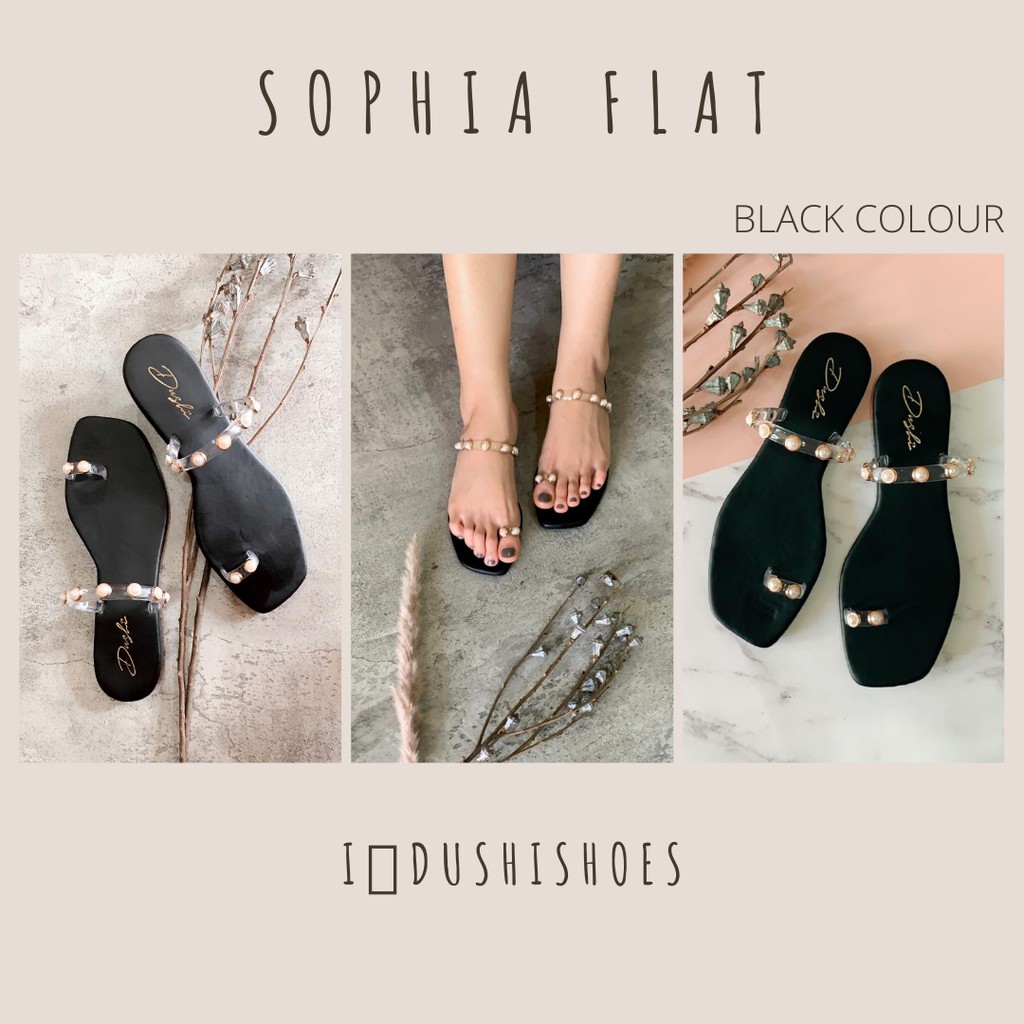 Sophia - Sendal flat wanita teplek keren