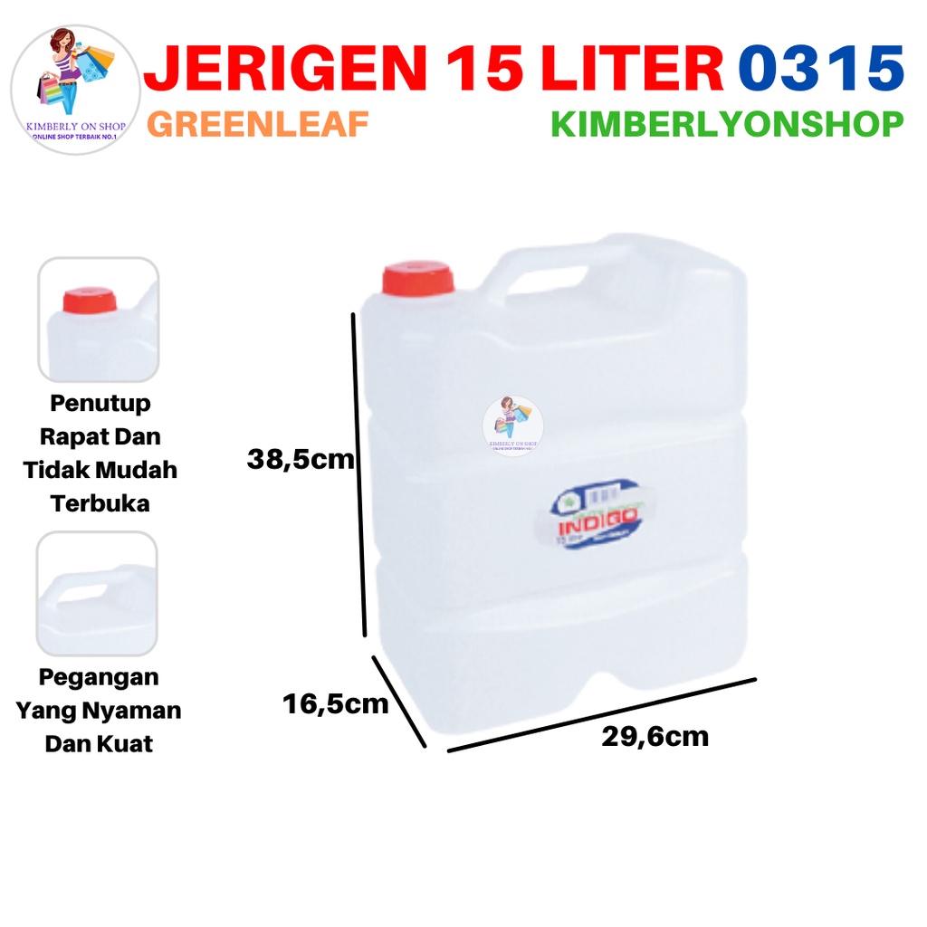 Jerigen Segi Indigo 15 Liter 0315 Green Leaf