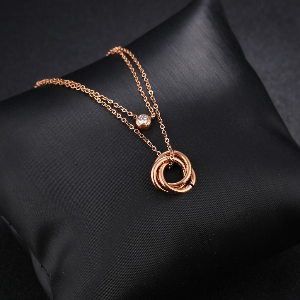 [New] Kalung fashion aksesoris titanium mini korea hadiah wanita cewek 316L anti karat KK054 elegant