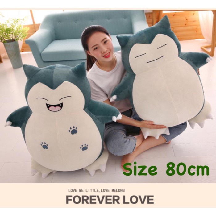BONEKA SNORLAX JUMBO UKURAN 80CM - TERTAWA 80CM