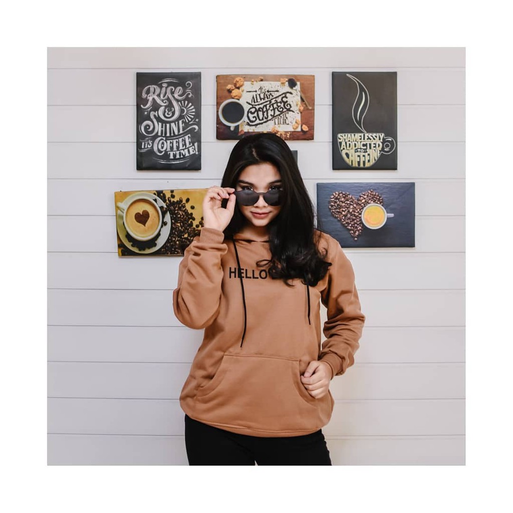 HOODIE HELLO BABY HOODIE TEBAL / HOODIE UNISEX