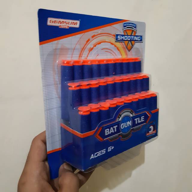 Peluru Busa Nerf 30 pcs Murah - Soft Bullet Blaster Mainan Anak Lunak