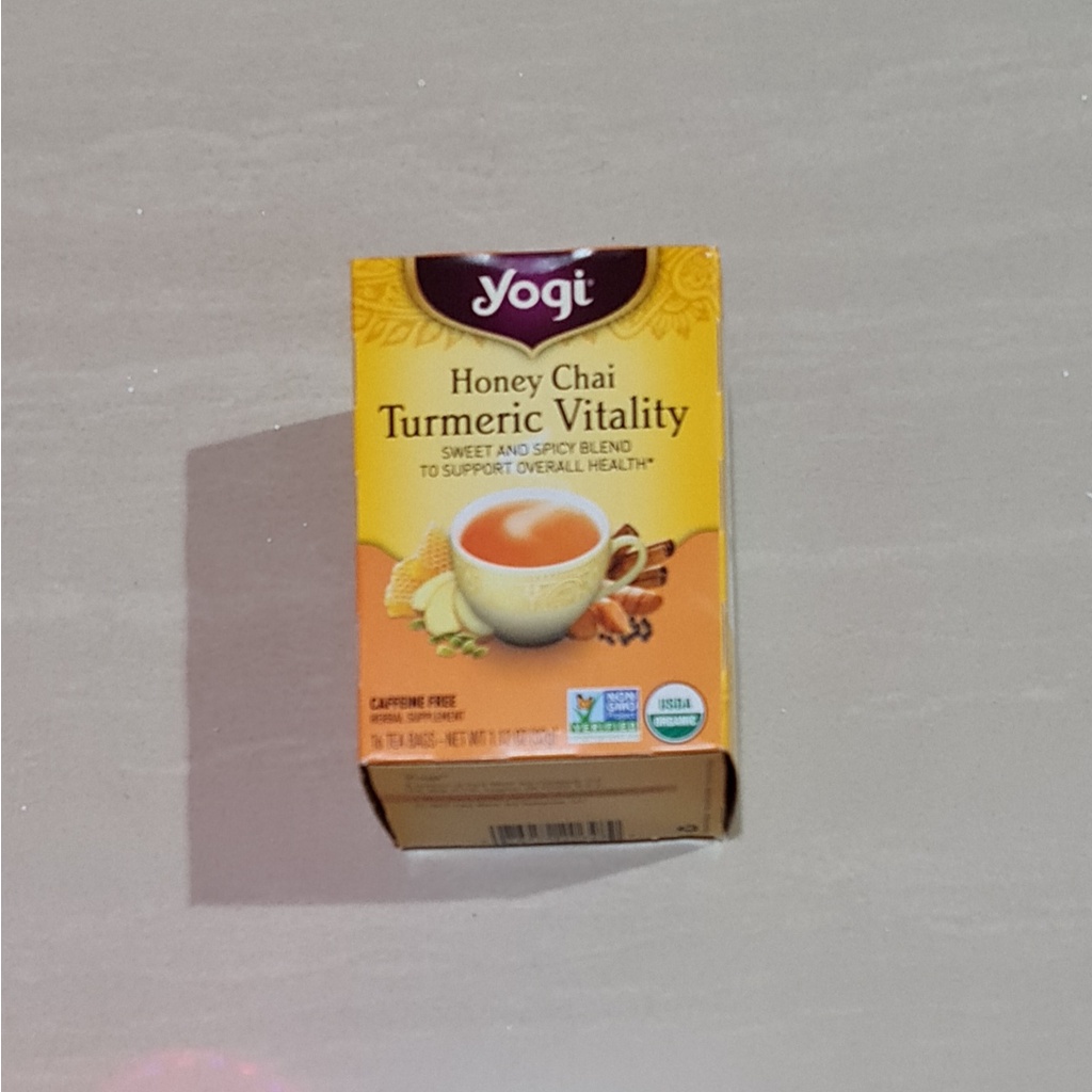 

Teh Yogi Tea Honey Chai Turmeric Vitality Sweet & Spicy 16 x 2 Gram