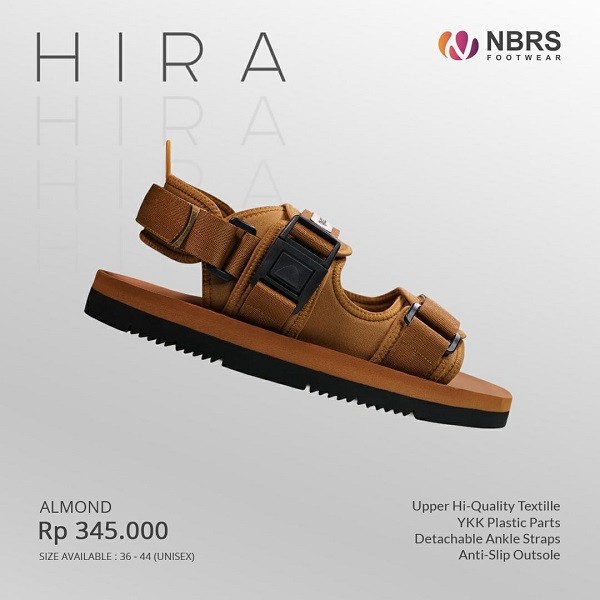 Nibras Footwear Sandal Hira Sepatu Sandal Gunung Simple Bahan Upper Elastic Textile Alas Kaki Moder