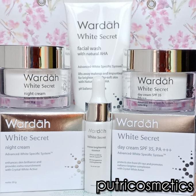 Wardah Paket White Secret 4 produk - Cream Tube 17ml .