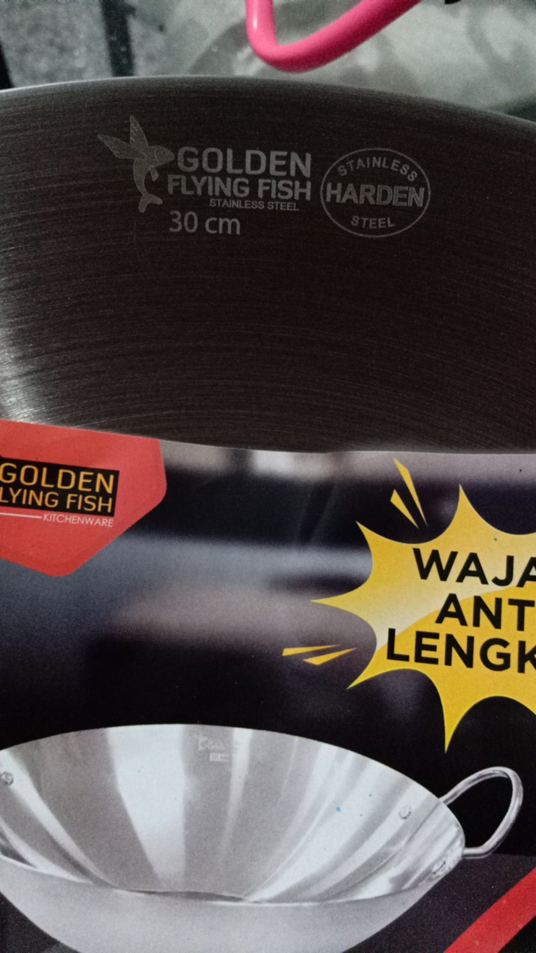 Wajan Stainless Steele Harden Golden Flying Fish Anti Lengket Terlaris