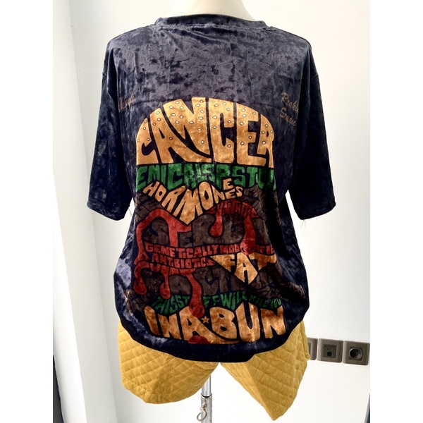 kaos velvet/ kaos wanita import/ baju wanita import/ velvet tee/ kaos import wanita/ baju bangkok