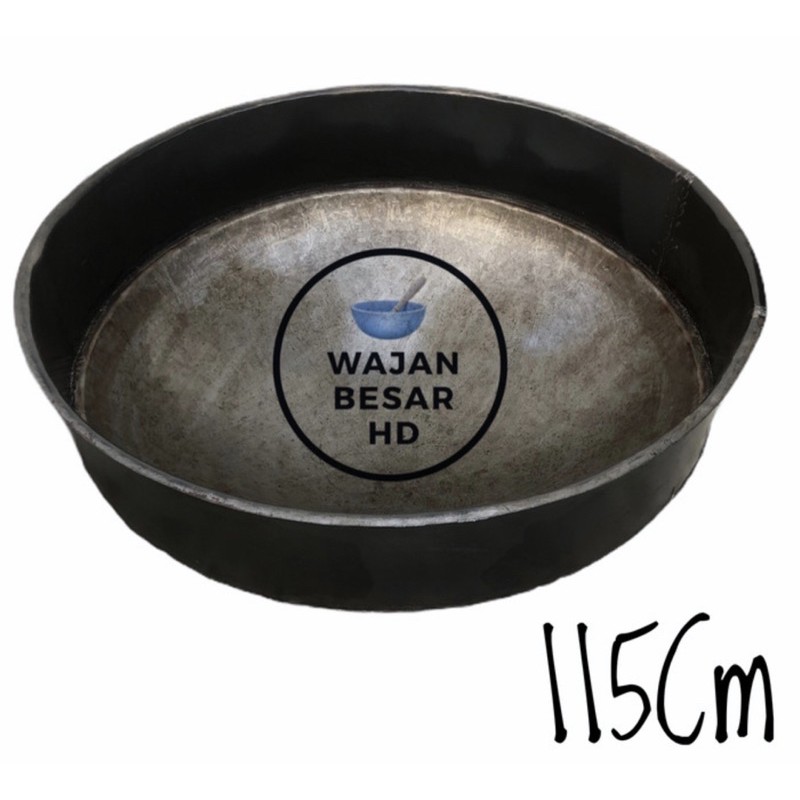 Kuali Wajan Penggorengan Besar Plat Besi 115 Cm Sambungan 20 Cm