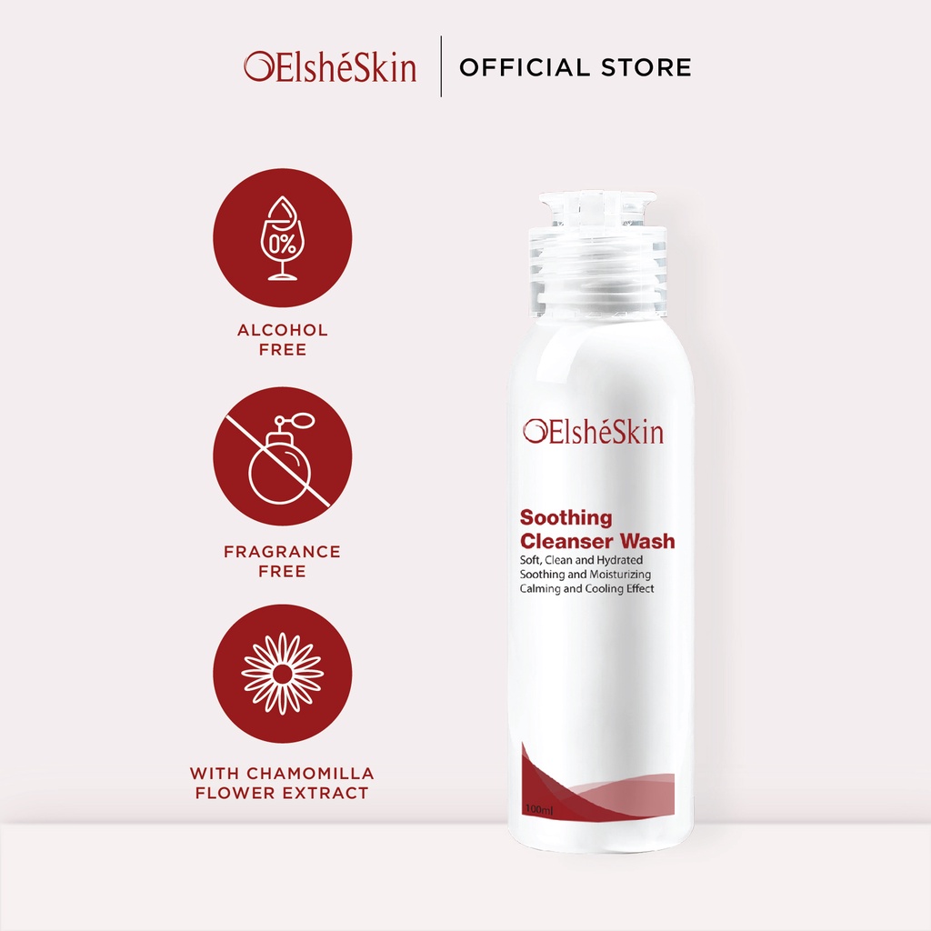 ElsheSkin Soothing Cleanser Wash 100ml. Perawatan untuk Kulit Bersih. Membersihkan/Cleansing, Bersihkan Wajah/Muka dari Kotoran dengan Chamomile dan Extract Acid. Kulit Bersih &amp; Glowing Tanpa Kulit Terasa Kering