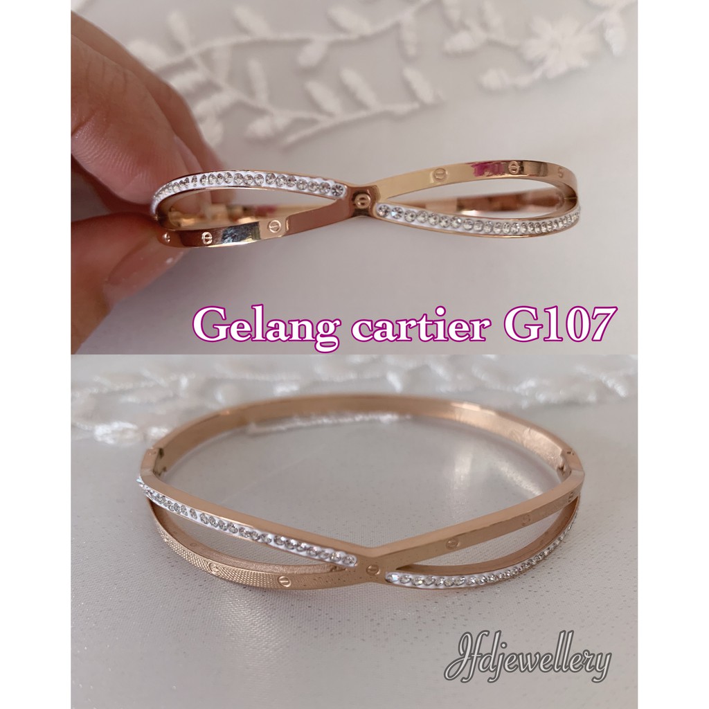 Gelang titanium cartier gelang cartier paku gelang rosegold- G107