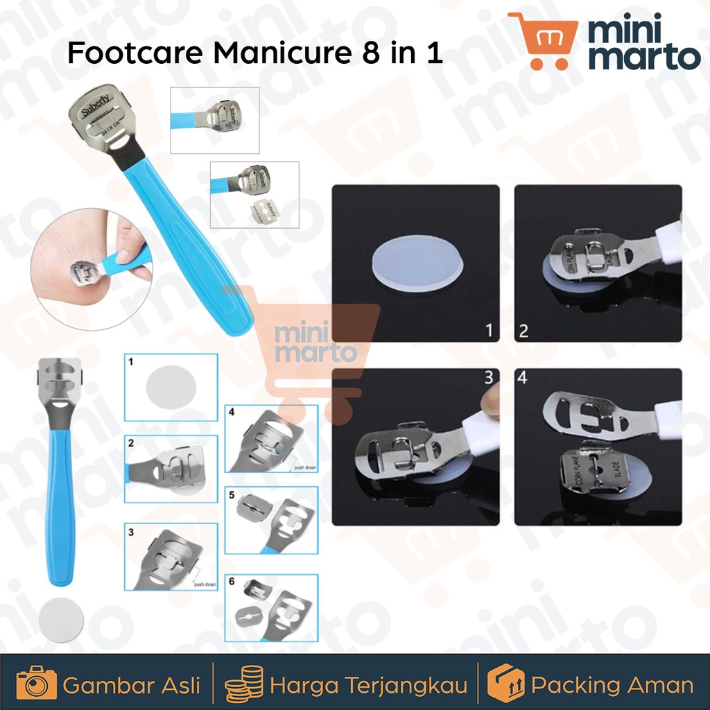 Alat Perawatan Kaki Manicure Pedicure Foot Care 8in1 - Minimarto