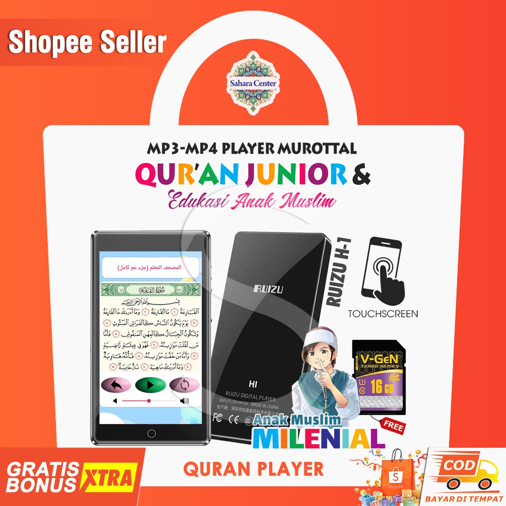 Bisa Cod Mp3 Mp4 Video Player Murottal Murotal Alquran Speaker Portable Muratal Murattal Quran Shopee Indonesia