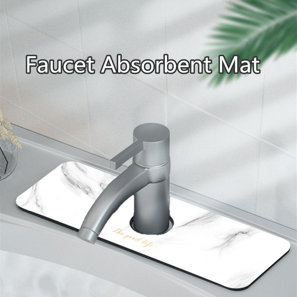 Keset Penyerap Keran Nanas Aksesoris Kamar Mandi Wastafel Cuci Cegah Air Sink Splash Guard Anti Slip Faucet Wraparound Diatom Mud