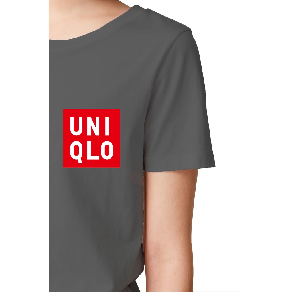 COD Kaos Katun Uniqlo Premium Kaos Distro Cotton Combed 24S-ABU TUA