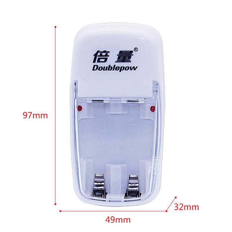 DOUBLEPOW Charger Baterai 2 slot AA/AAA with 2PCS AA 800mAh - DP-B01