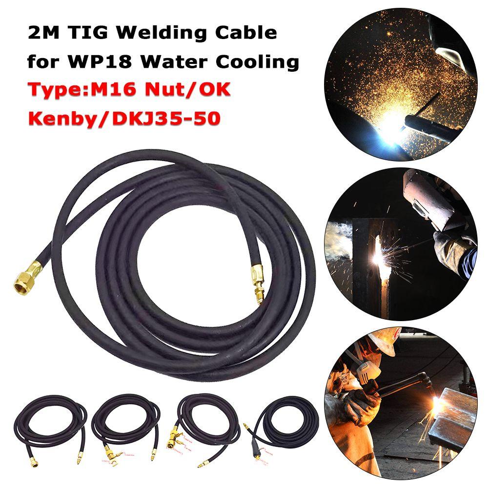 Populer Kabel Las TIG 2m Perlengkapan Solder Aksesori Tukang Las Untuk WP18 Pendingin Air