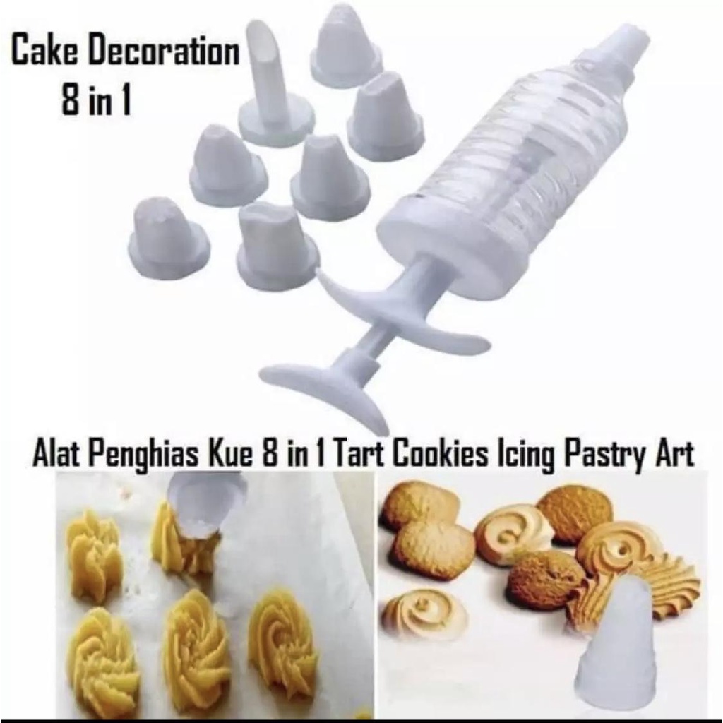 Cetakan Kue Cake Decoration 8in1 / Alat Dekorasi Kue 8 in 1