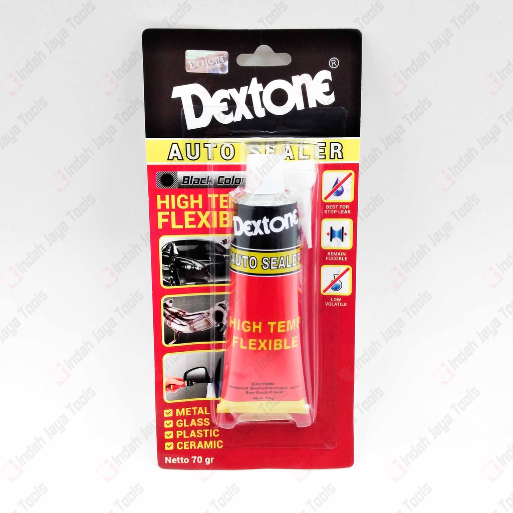 DEXTONE AUTO SEALER 70 GR Silicone Silikon Hitam Black Lem Kaca Rubber