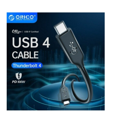 Usb4 Type-c thunderbolt to usb c 4.0 male cable orico 80cm 8k 4k 60hz 40Gbps pd 100w 5A data sync charge usb40 u4c08 u4c-08