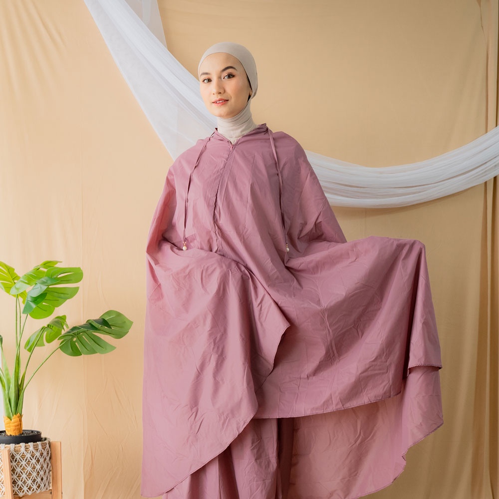 ALIF MUKENA MINI PARASUT PREMIUM KOREA TRAVEL - MAUVE ( MKN-045 )