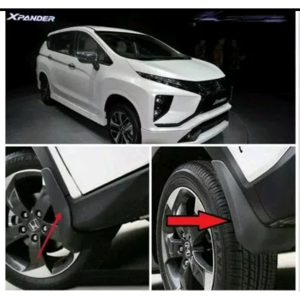 karpet lumpur penahan RODA lumpur mudgUard MITSUBISHI xpander HITAM PLASTIK