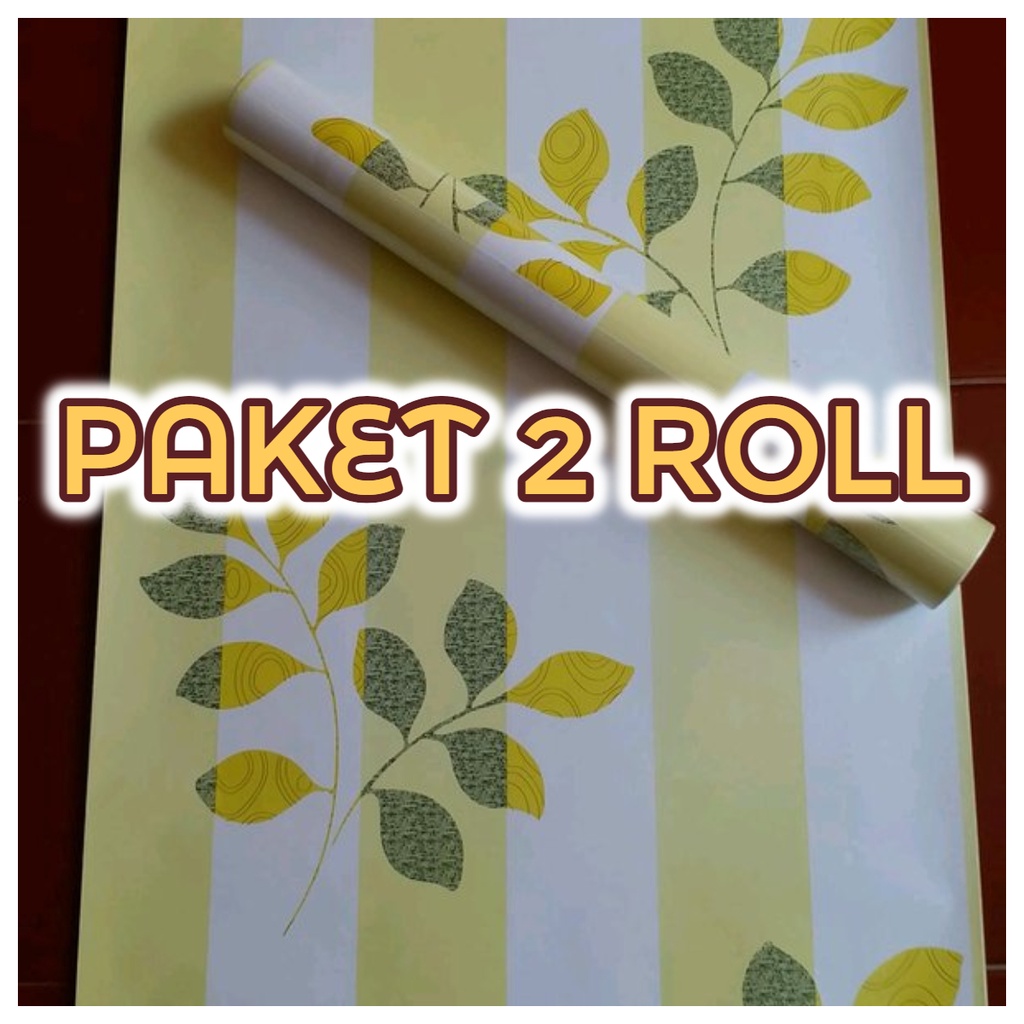 Murah paket 2 Roll Wallpaper Dinding kamar tidur Walpaper Stiker Dinding Kamar TidurALBINO88