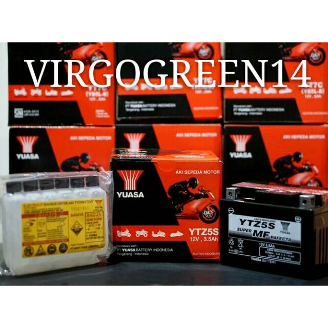 Aki Motor Honda Scoopy YTZ5S YUASA Aki kering