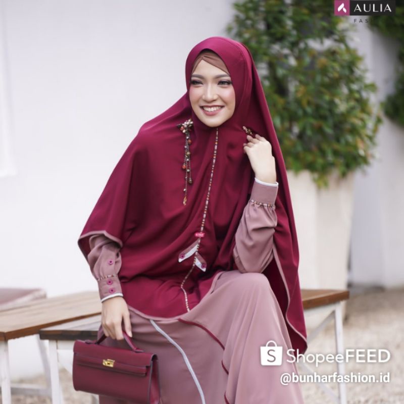 Set GAMIS LARISSA MOCCA MAROON by AULIA fashion