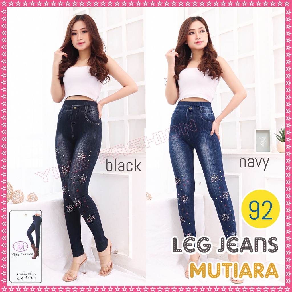 [Grosir Minim 5 pcs ] Legging Jeans Mutiara / legging jeans fashion / jeans denim panjang / jeans wanita / legging jeans import