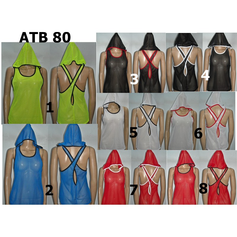 Tanktop jaring Hoodie kode ATB 80