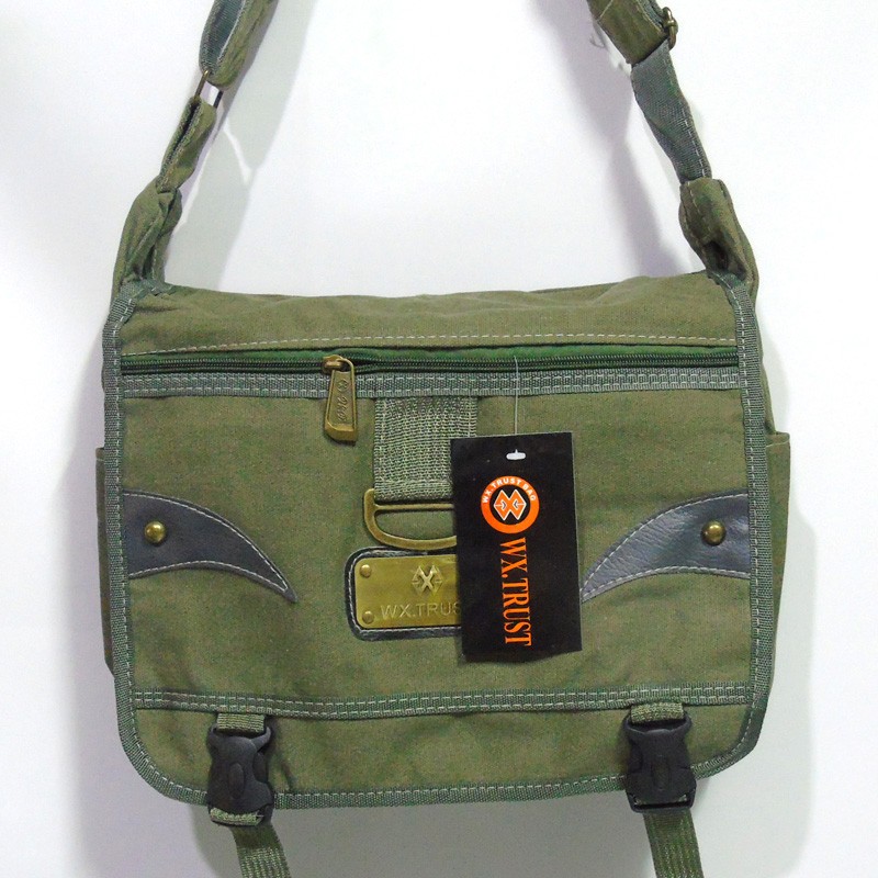 Tas Selempang Kanvas WX Trust Model 03 | Slempang Levis Pria | Cowok