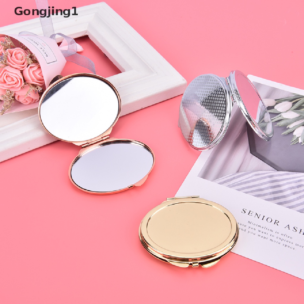 Gongjing1 Cermin MakeUp Compact Dengan Kaca Pembesar Untuk Travel