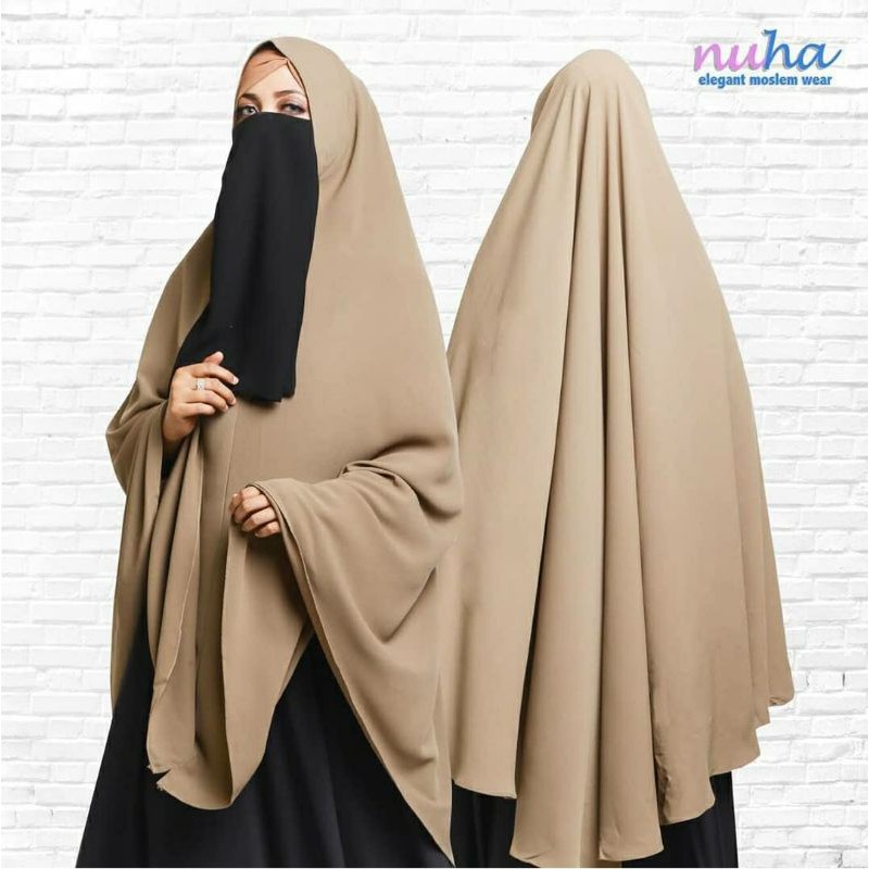 khimar Jumbo super syar'i JAUZA (ekstra jumbo) double crepe ori nuha syari