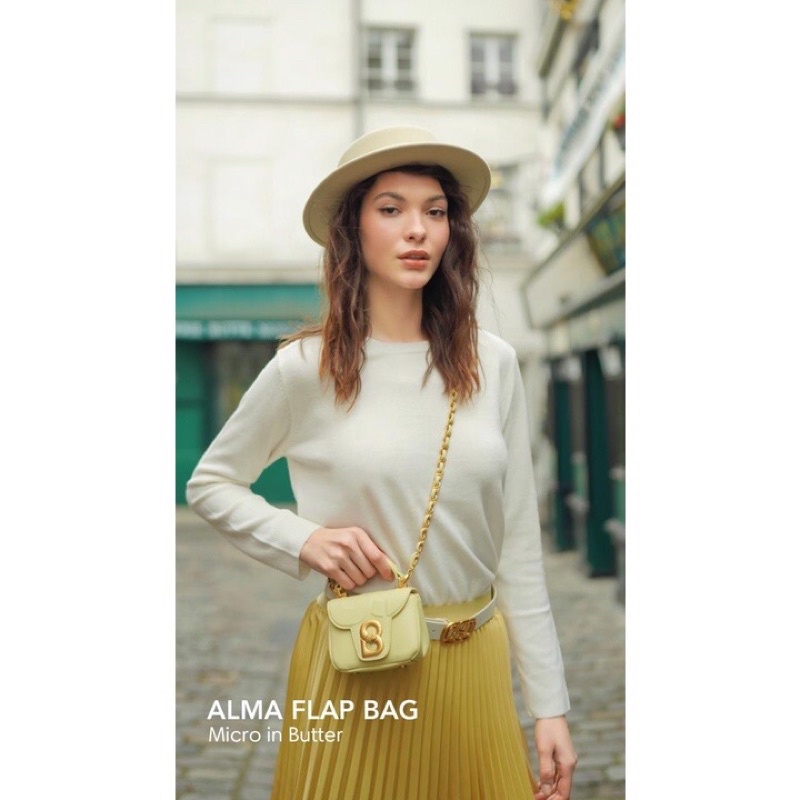 Alma flap bag micro butter