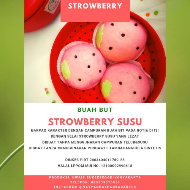 

Bakpao karakter strowberry susu