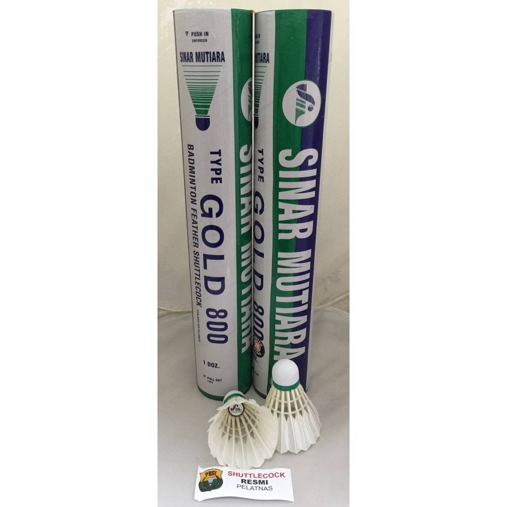 Shuttlecock Cock Badminton Sinar Mutiara 800 Gold Shopee Indonesia