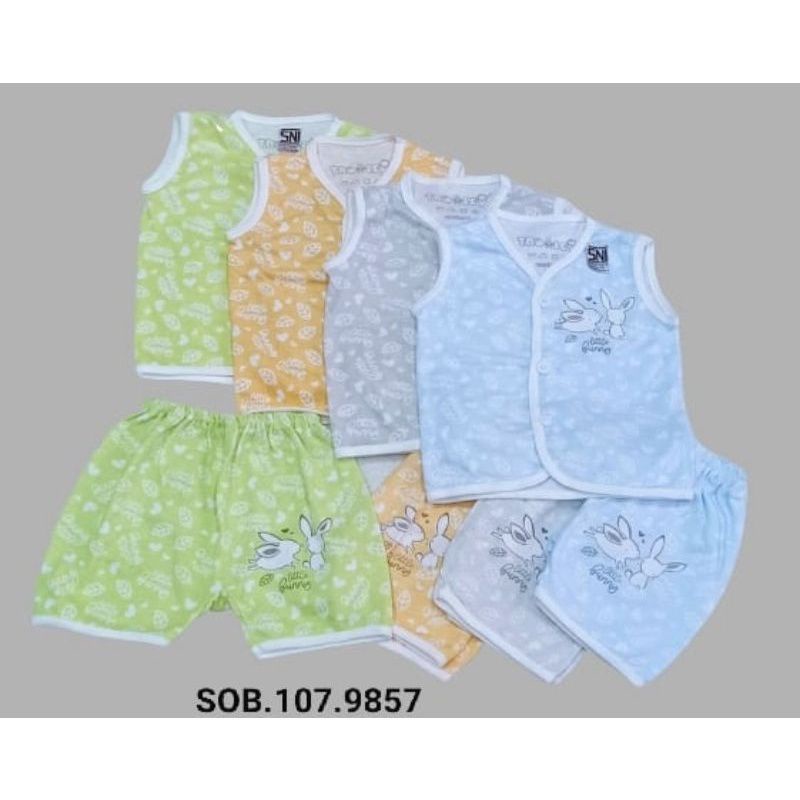 2pcs Baju bayi newborn setelan kutung pendek panjang SNI 0 - 3 bulan baru lahir