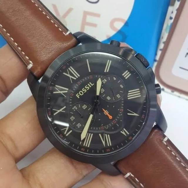 Jam Tangan Pria Fossil FS 5241 Leather ( Kulit ) Original Murah