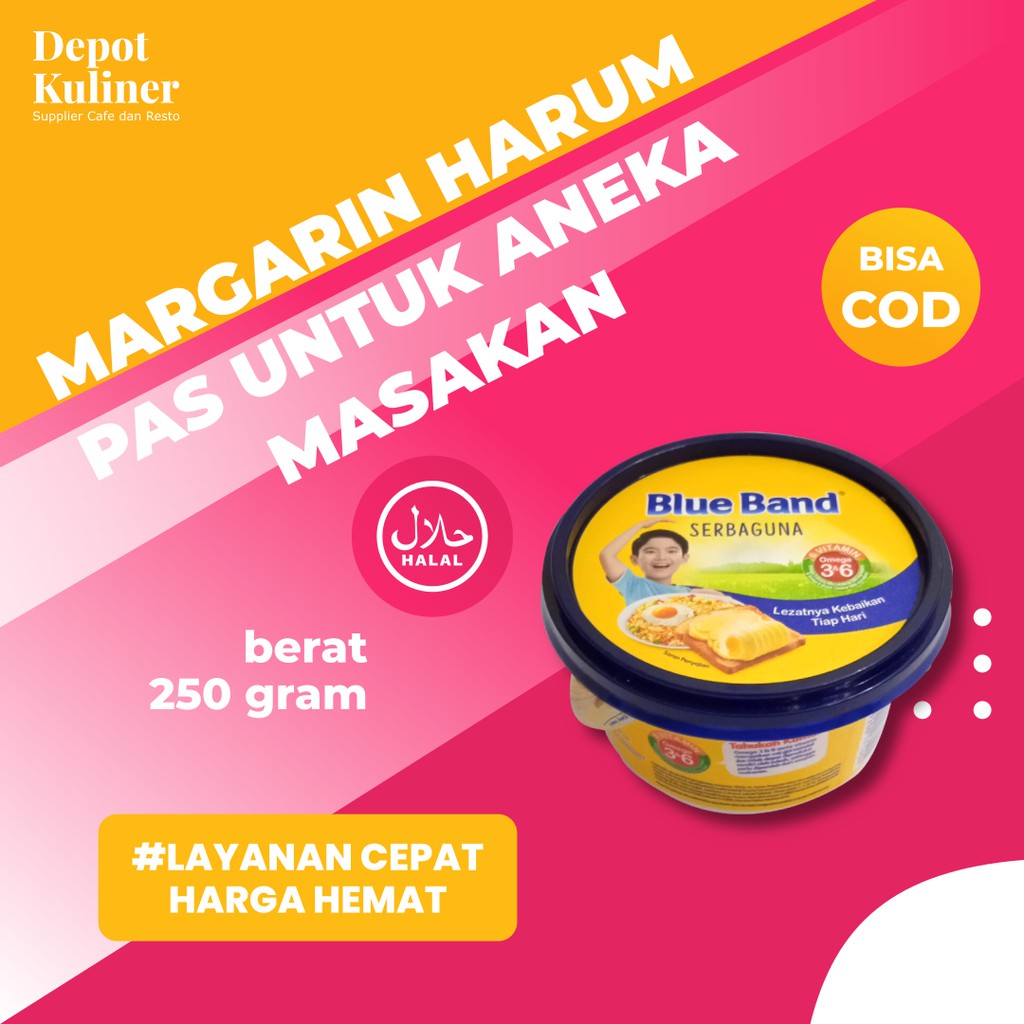 Mentega Blue Band Serbaguna Cup - Margarin Blueband isi 250 Gr