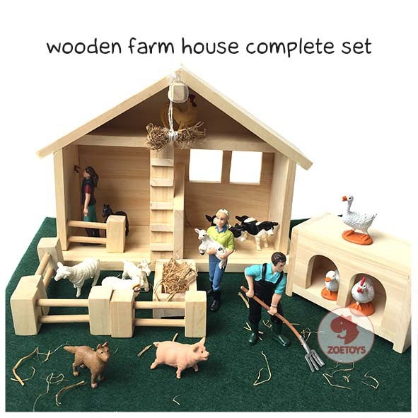 Zoetoys Wooden Farm House Complete Set | Mainan Edukasi Anak