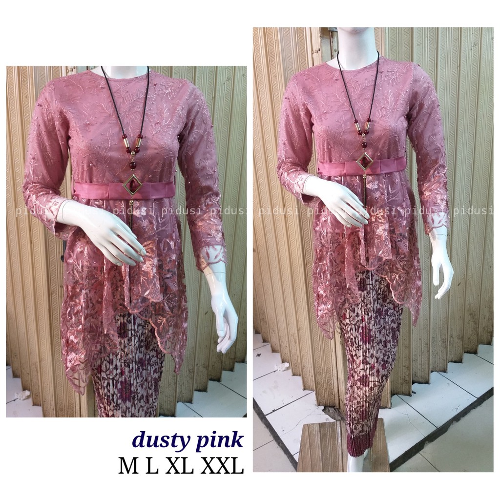 Set dres tulle bordir mutiara mix pita